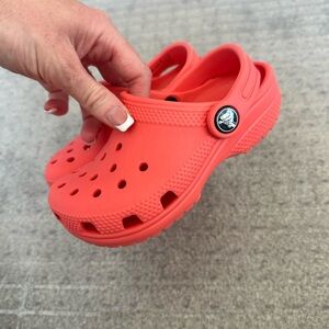 Kids Classic Croc Sz Toddler 9 Pink Red Color Crocs